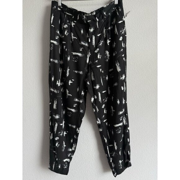 Khakis by GAP Women’s‎ Black White Lightweight Printed Pleated Pants Large NEW - Picture 10 of 12